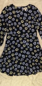 Loft Outlet Navy Floral Dress